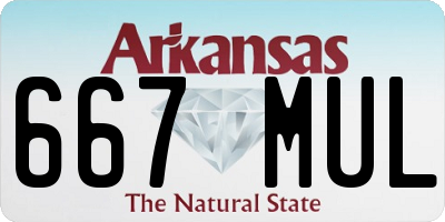 AR license plate 667MUL