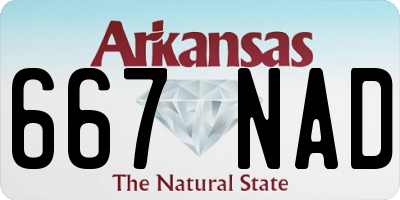 AR license plate 667NAD