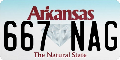 AR license plate 667NAG