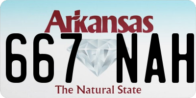 AR license plate 667NAH