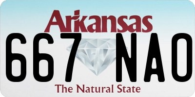 AR license plate 667NAO
