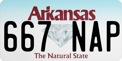 AR license plate 667NAP
