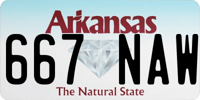 AR license plate 667NAW