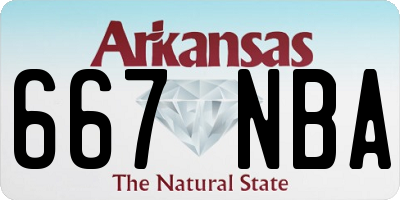 AR license plate 667NBA