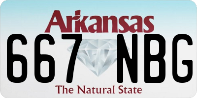 AR license plate 667NBG