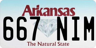 AR license plate 667NIM