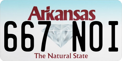AR license plate 667NOI