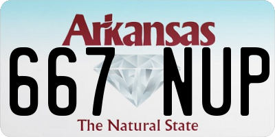 AR license plate 667NUP