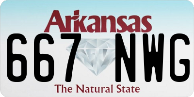AR license plate 667NWG