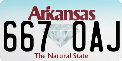 AR license plate 667OAJ