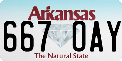 AR license plate 667OAY