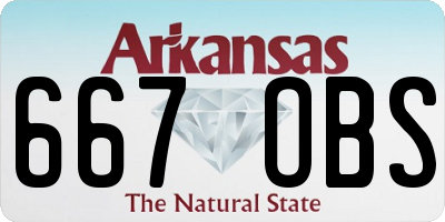 AR license plate 667OBS