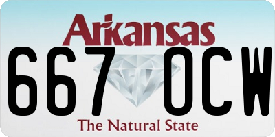 AR license plate 667OCW