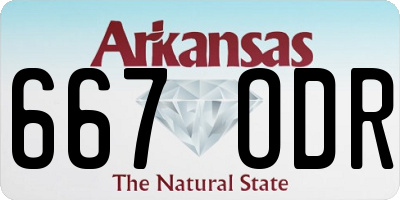AR license plate 667ODR