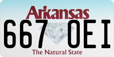 AR license plate 667OEI