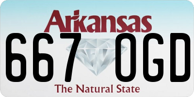 AR license plate 667OGD