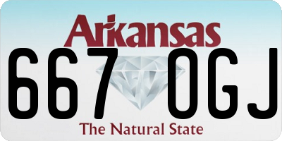 AR license plate 667OGJ