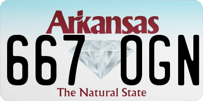 AR license plate 667OGN