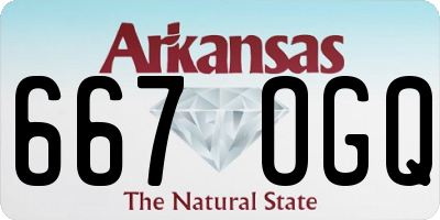 AR license plate 667OGQ