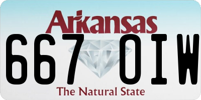 AR license plate 667OIW