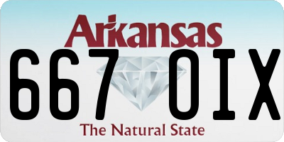 AR license plate 667OIX