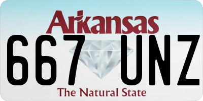 AR license plate 667UNZ