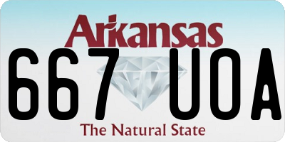 AR license plate 667UOA