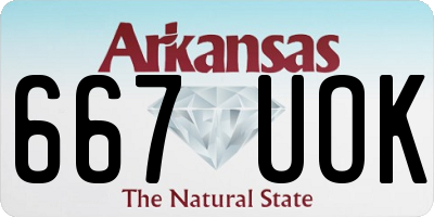 AR license plate 667UOK