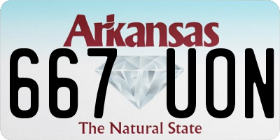 AR license plate 667UON