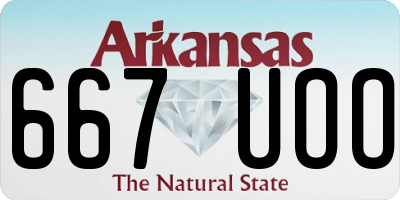 AR license plate 667UOO
