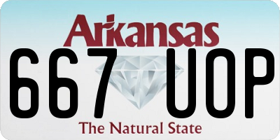 AR license plate 667UOP