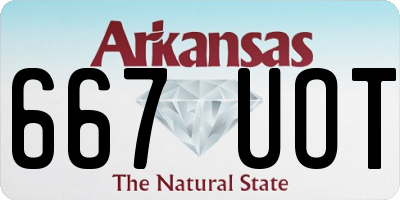 AR license plate 667UOT