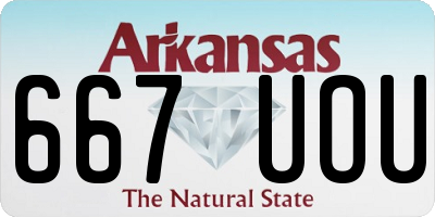 AR license plate 667UOU