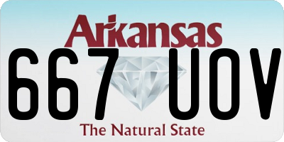 AR license plate 667UOV