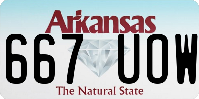 AR license plate 667UOW