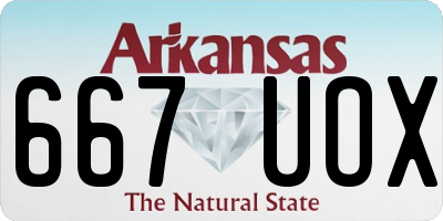 AR license plate 667UOX