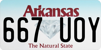AR license plate 667UOY