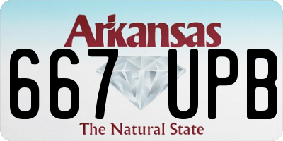AR license plate 667UPB