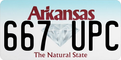 AR license plate 667UPC