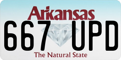 AR license plate 667UPD