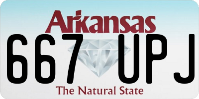 AR license plate 667UPJ