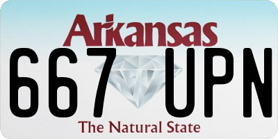 AR license plate 667UPN
