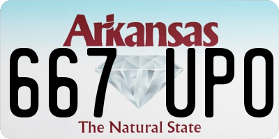AR license plate 667UPO