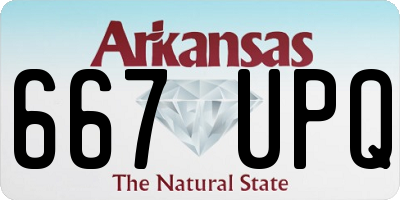 AR license plate 667UPQ