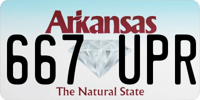 AR license plate 667UPR