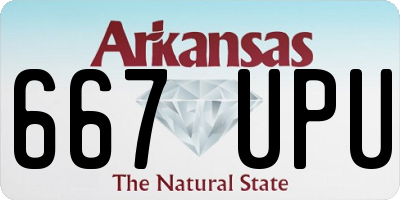 AR license plate 667UPU