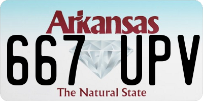 AR license plate 667UPV