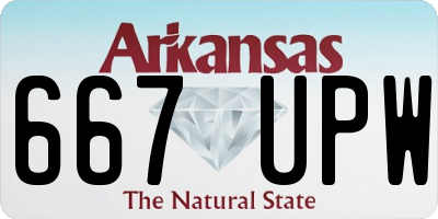 AR license plate 667UPW