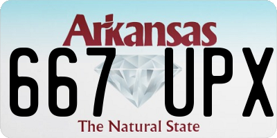 AR license plate 667UPX