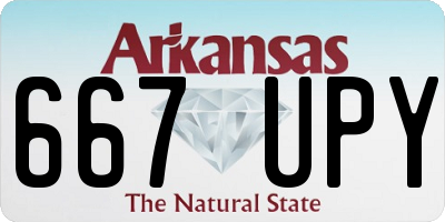 AR license plate 667UPY